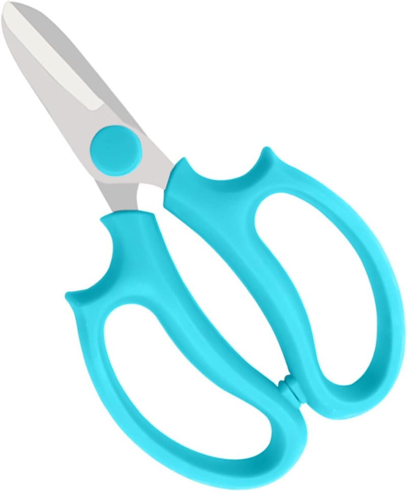 BINCKIN Flower Scissors - Stainless Steel Flower Shears, Garden Plant Floral Shears for Fresh Flowers Stems (Blue, Green, Pink, Violet) (1 PC Blue) - Image 1